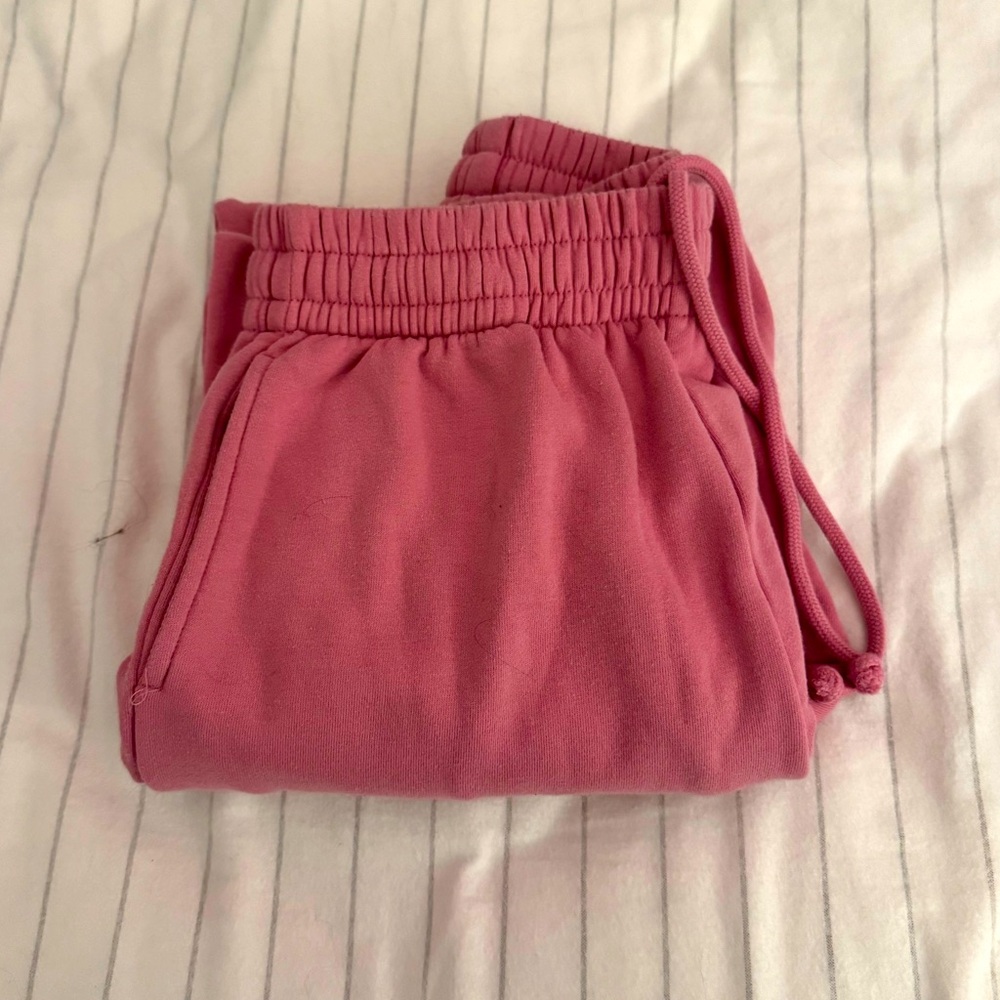 Discontinued pink colored garage boyfriend joggers